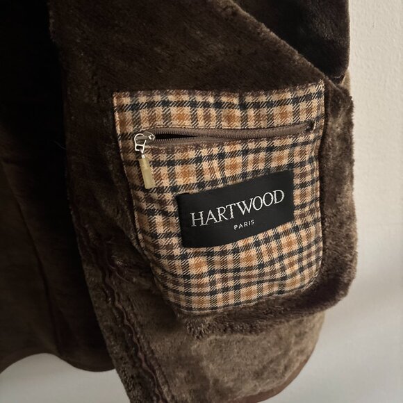 $2000 Hartwood Paris Brown Shearling Jacket/ Sheepskin Coat-- Medium - Picture 8 of 15